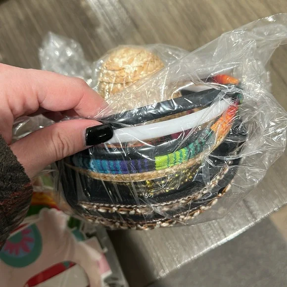 NWT Mexican sombrero hats with headbands and glasses for cinco de mayo - Picture 2 of 5